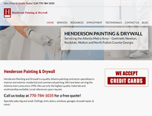 Tablet Screenshot of hendersonpainting.com